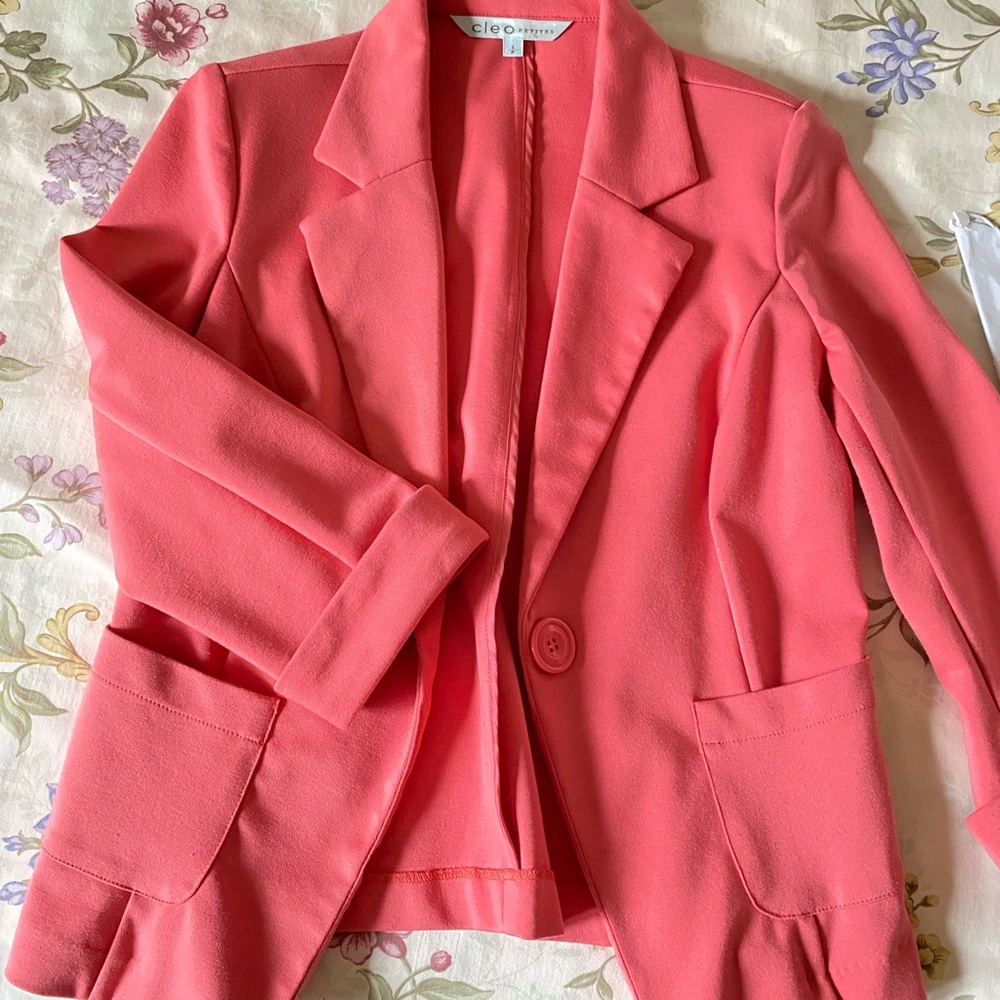 Cleo Salmon Blazer Relaxed Fit Notched Lapels